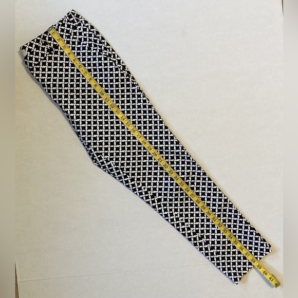 Michael Kors Houndstooth Black & White Straight Leg Cotton Dress Pants - Size 10 - Picture 5 of 9